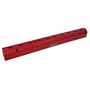 Manifold, Red Aluminum (10) 3/8" Ports & 1"Inlets Smartflow# 8SA-10-3-2-Y