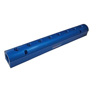 Manifold, Blue Aluminum (8) 1/2" Ports & 1-1/2" Inlets Smartflow# 12SA-8-4-2-Z 