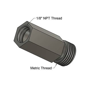 Converts 12x1mm Male to 1/8" NPT Female