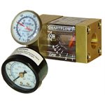 Flowmeter 3/8" NPT (F) 1.0-8.0 gpm Therm 100 psi Pressure Gauge